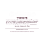 Welcome Card