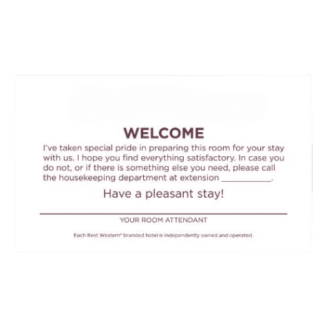 Welcome Card